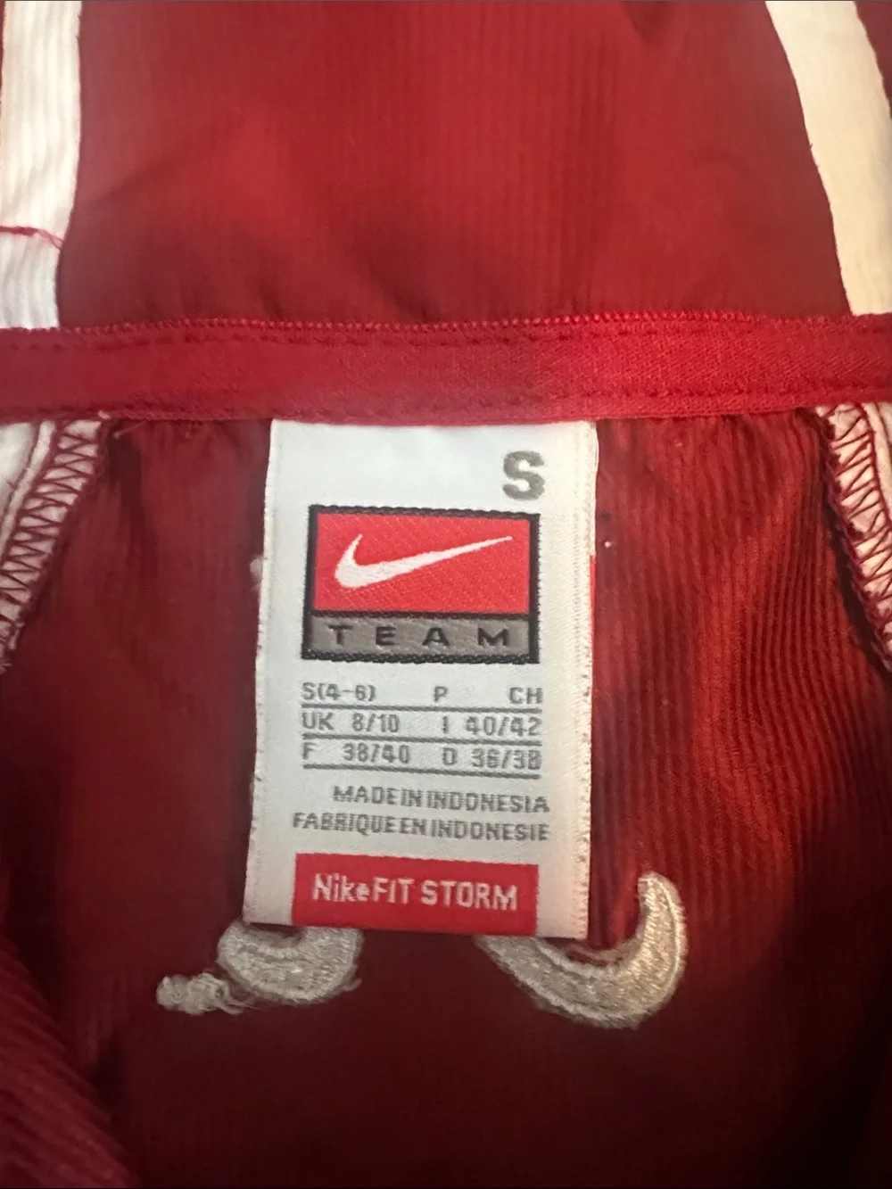 Nike Red Full-Zip Alabama Windbreaker Jacket with White Accents